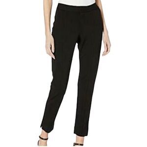 NYDJ Women's Betty Ankle High Rise Pants in Ponte Knit Black M11Z1814  sz 10